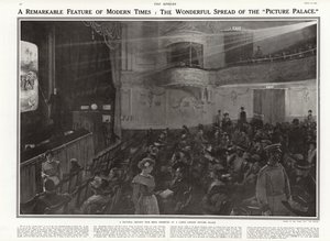 1913年にロンドンの写真宮殿で展示されている自然史映画